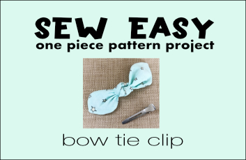 Sew a sweet bow tie clip