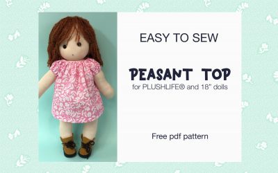 Free pattern, peasant top for PLUSHLIFE® and 18” dolls!